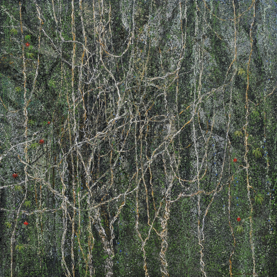 野花, 2015, Oil on linen, 185x185cm