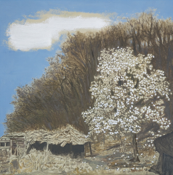 The Old Woman Left, but Spring Returned Once Again, 2009, Acrylic on canvas, 130x130cm