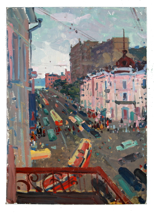 Vladivostok, 1963, Oil on canvas panel, 70.5×49cm