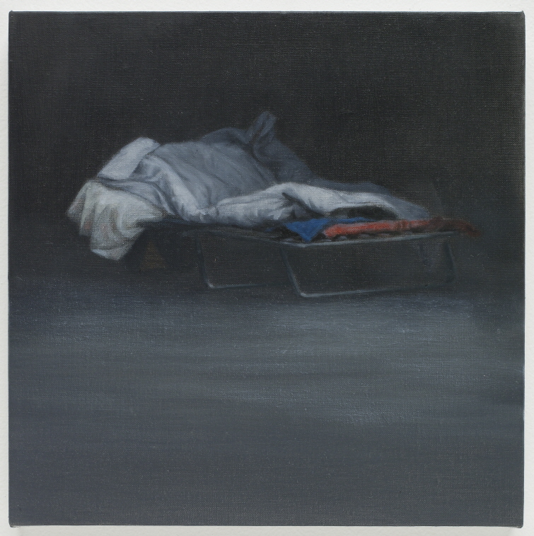 Tim EITEL, Untitled (Cot), 2009, Oil on canvas, 22.9x22.9cm