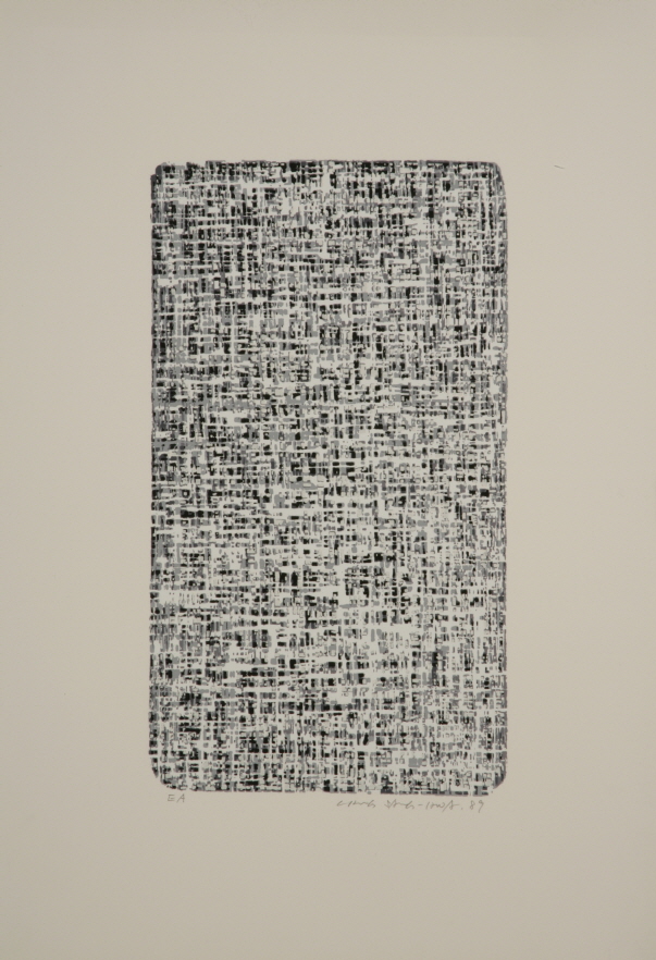 Chung Sang Hwa, Untitled, 1989, Woodcut on Hanji, 35x25.5cm