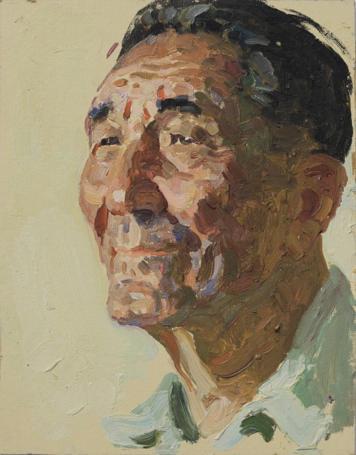 Face (Etude), 1961, Oil on panel, 22×17cm