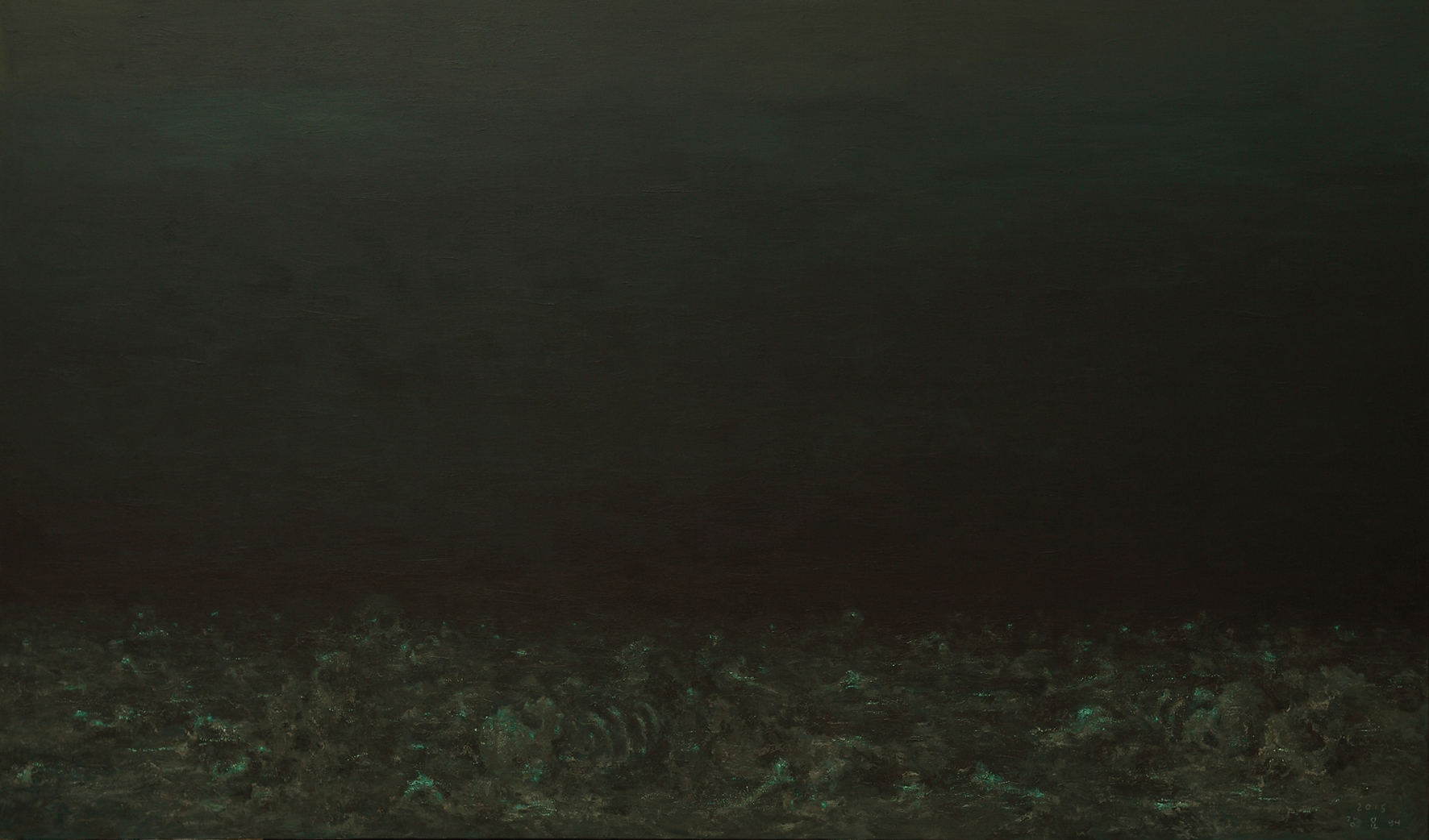 深深的海底, 2015, Acrylic on canvas, 197x333.3cm