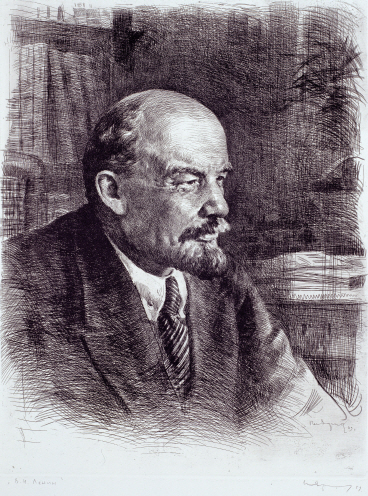 V. I. Lenin, 1959, Etching, 64×49.5cm