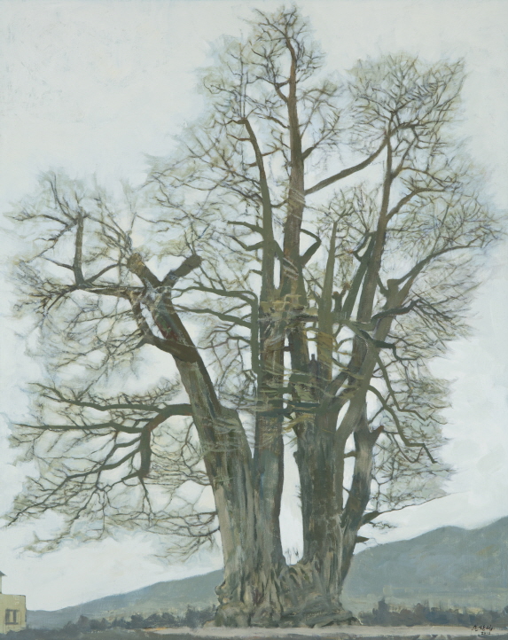 Maidenhair Tree in in Yeongwol, 2016, Acrylic on canvas, 162x130cm