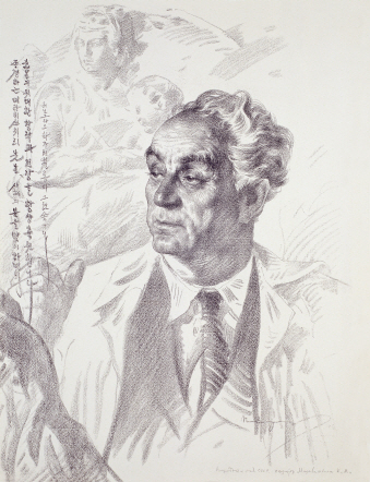K. M. Merabishvili, 1970, Lithograph, 75.5×53.5cm