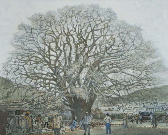 Maidenhair Tree in Namdong-gu, Incheon, 2016, Acrylic on canvas, 130x162cm