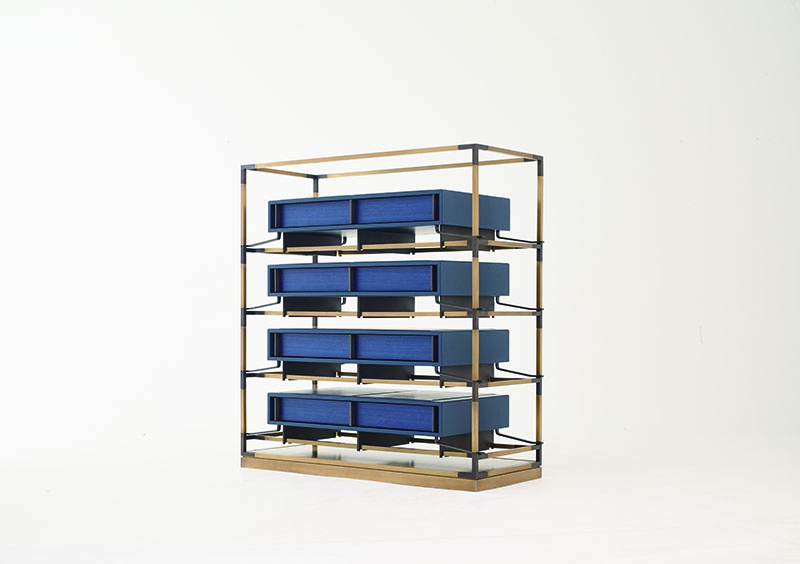 Eden_cabinet, 2016, Leather, bronze, wood, 136.8x55x144.9cm, Manufactured by PROMEMORIA, Photo by Daniele Cortese