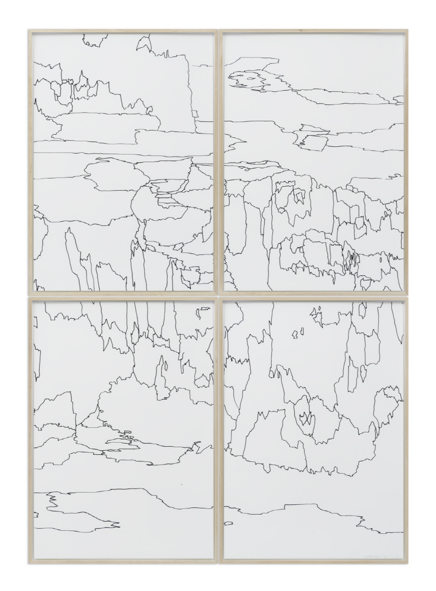 Subrosa, 2017, Screen print on plastic, 103.7x73.7cm x4