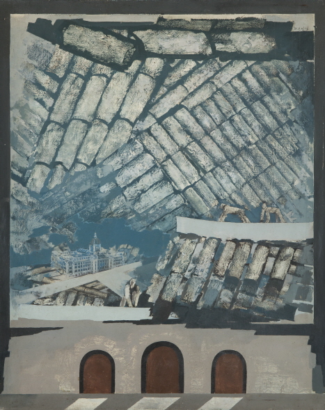 SON Jang Sup, Looking Through History - Gwanghwamun, 1981, Oil on canvas, 162x130cm