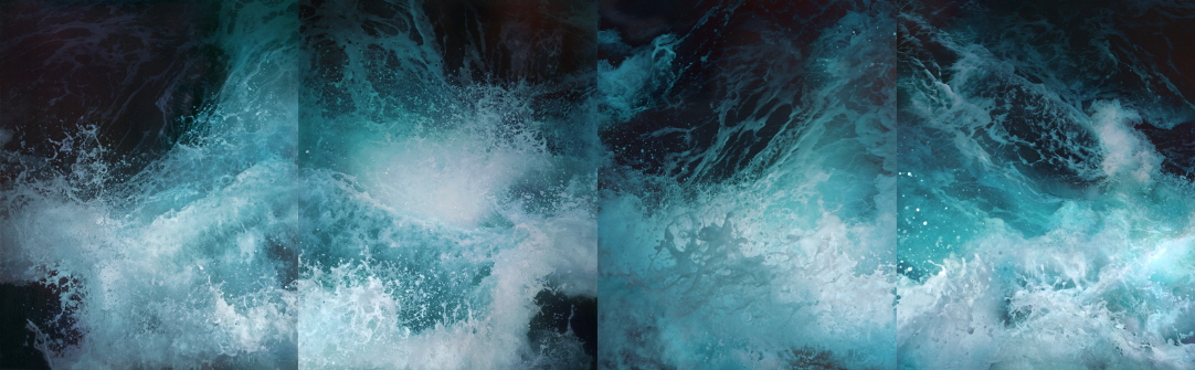 THE WAVES, 2018, Digital C-print, 225x720cm