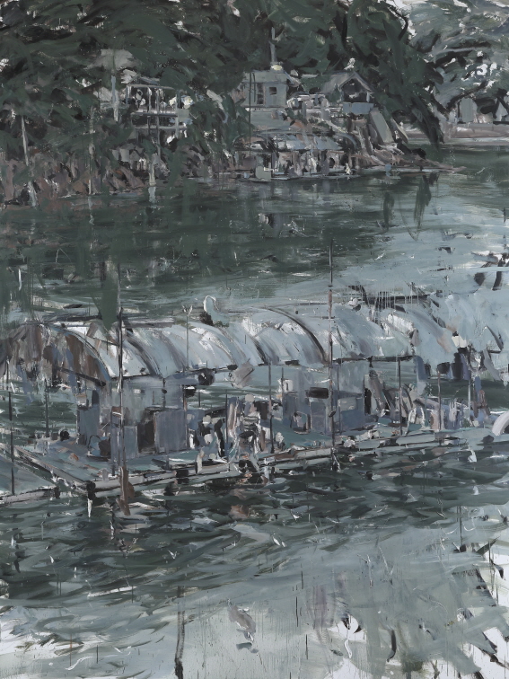 Upper Region of Reservoir, 2020, Oil on canvas, 312x235cm PhotoⓒLim Jang Hwal