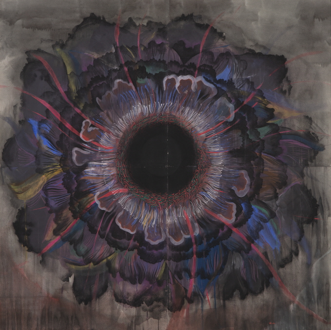 KANG Yo-bae, Flower, 1981, Poster color and pastel on paper, 156x156cm