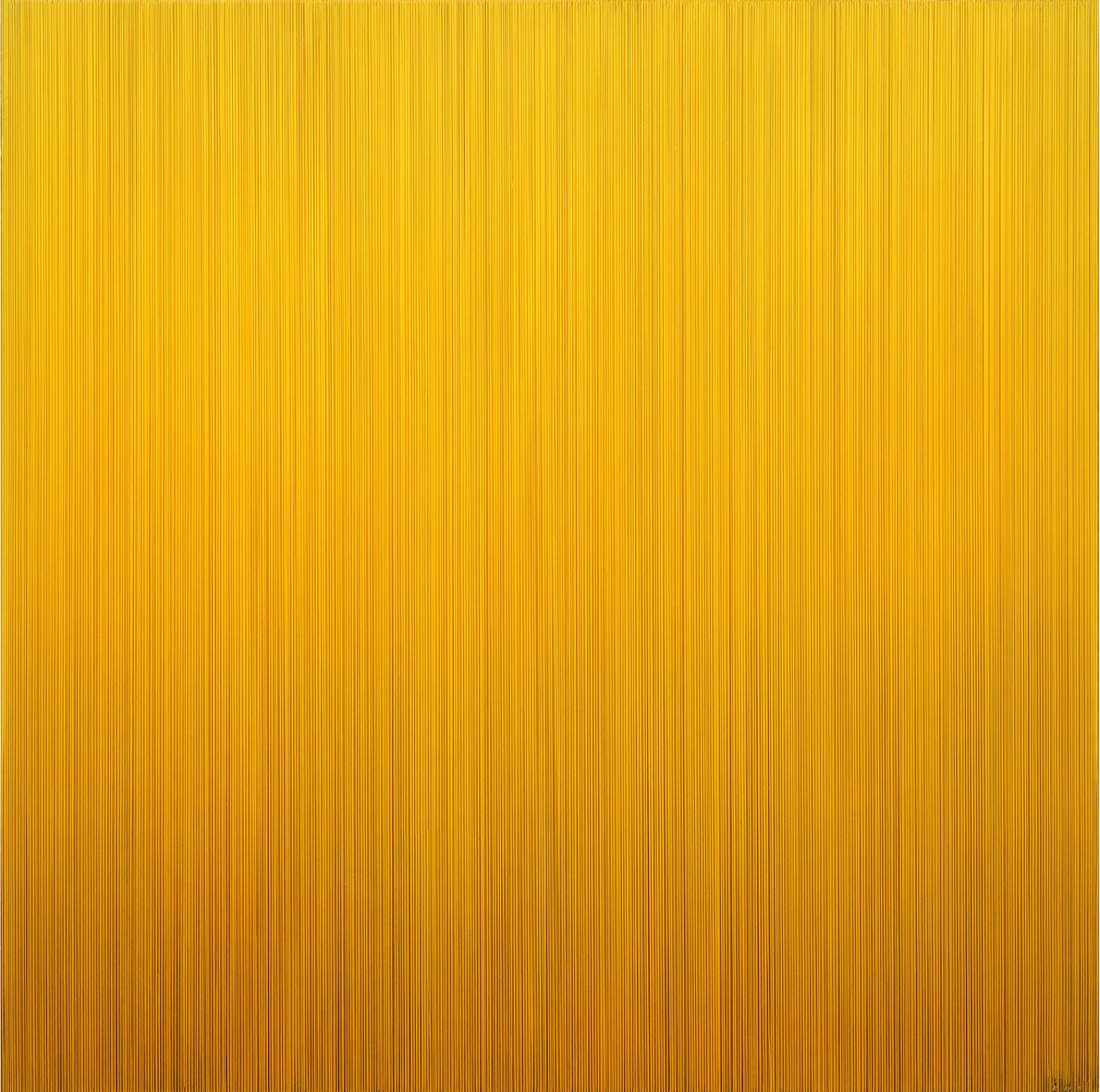 Who likes K yellow？, 2016, Epoxy resin, acrylic color, aluminium frame, 100x100x8cm
