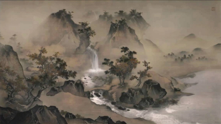 LEE Lee Nam, Landscape of Wang Shichang, 2013, Video, 55" LED TV, 9' 4"