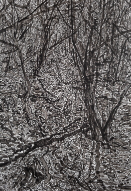 PARK Gwangsoo, Dark Forest, 2018, Acrylic on canvas, 116.8x80.3cm