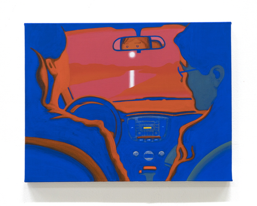 Sunset, 2017, Acrylic gouache on canvas, 31.8x40.9cm