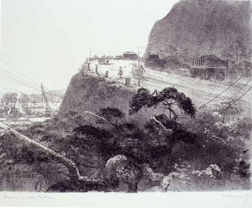 On the Way to Nakhodka, 1961, Etching, 44.5×65cm