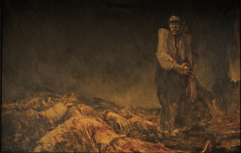 Between of the Living and the Dead, 1991, Oil on canvas, 140x227cm