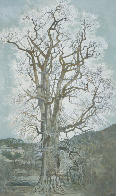 Maidenhair Tree in Yongmunsa, 2016, Acrylic on canvas, 250x150cm