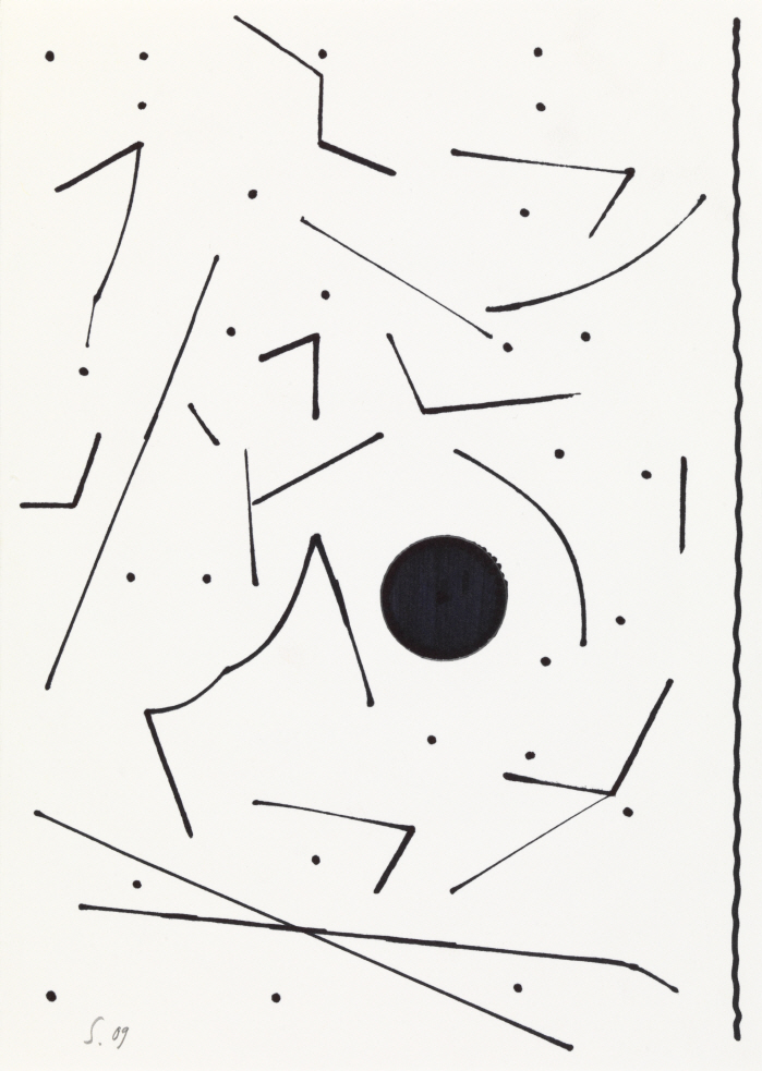 Ohne Titel, 2009, Pigment marker and pencil on paper, 46.5 x 37.5cm