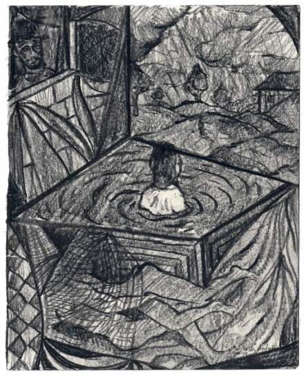 Tom ANHOLT, Better Left Unsaid(Study), 2018, Pencil on paper, 20x15.9cm