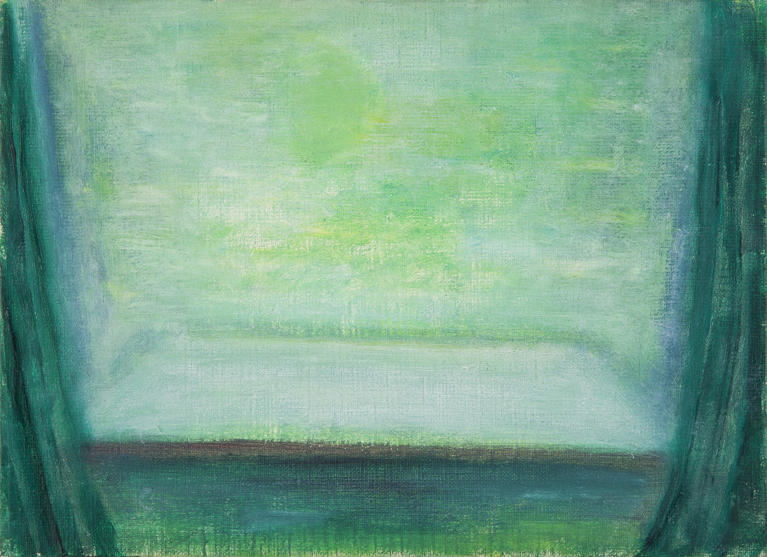 The Human Stage on the Earth, 1998, Oil on canvas, 24x33.5cm