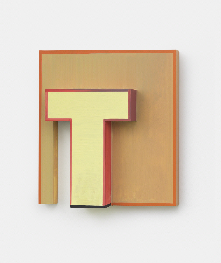 Monogramm (Relief), 2017, MDF, wood, mounted, oil paint, 110 x 100 x 18cm
