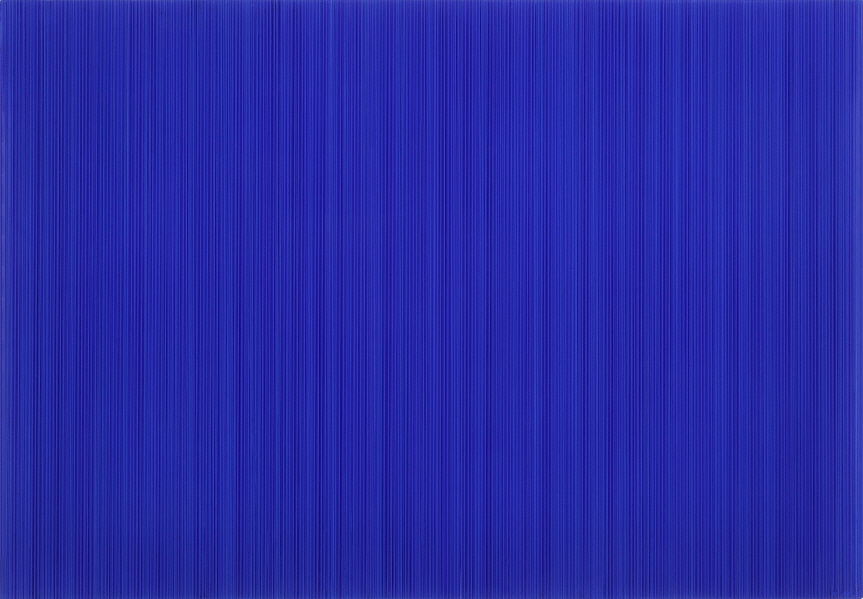 Who Likes Blue?, 2017, Acrylic on epoxy resin, aluminum frame, 43x62x7cm