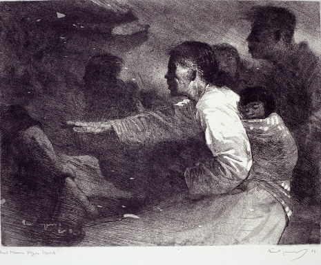 People in Rage, 1961, Etching, 49x64.5cm