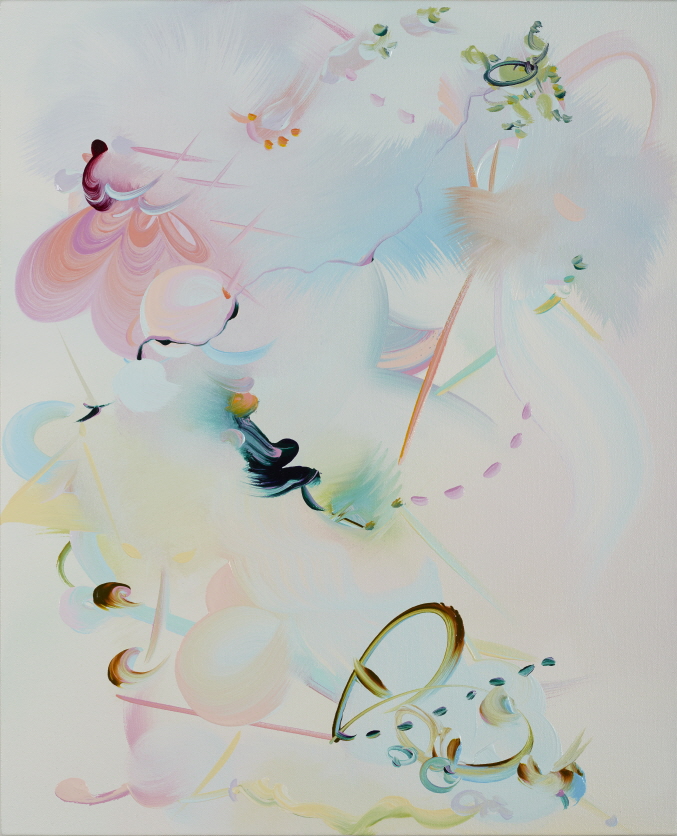 Fiona Rae, Melts into air, 2018, Oil on canvas, 61x49.5cm
