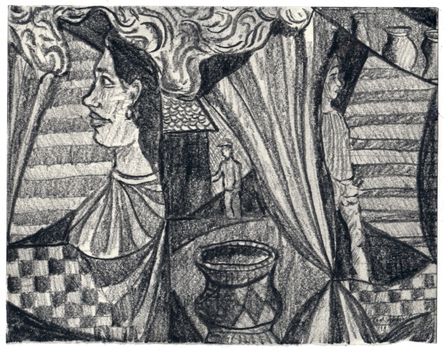 Tom ANHOLT, Potter(Study), 2018, Pencil on paper, 15.8x20cm