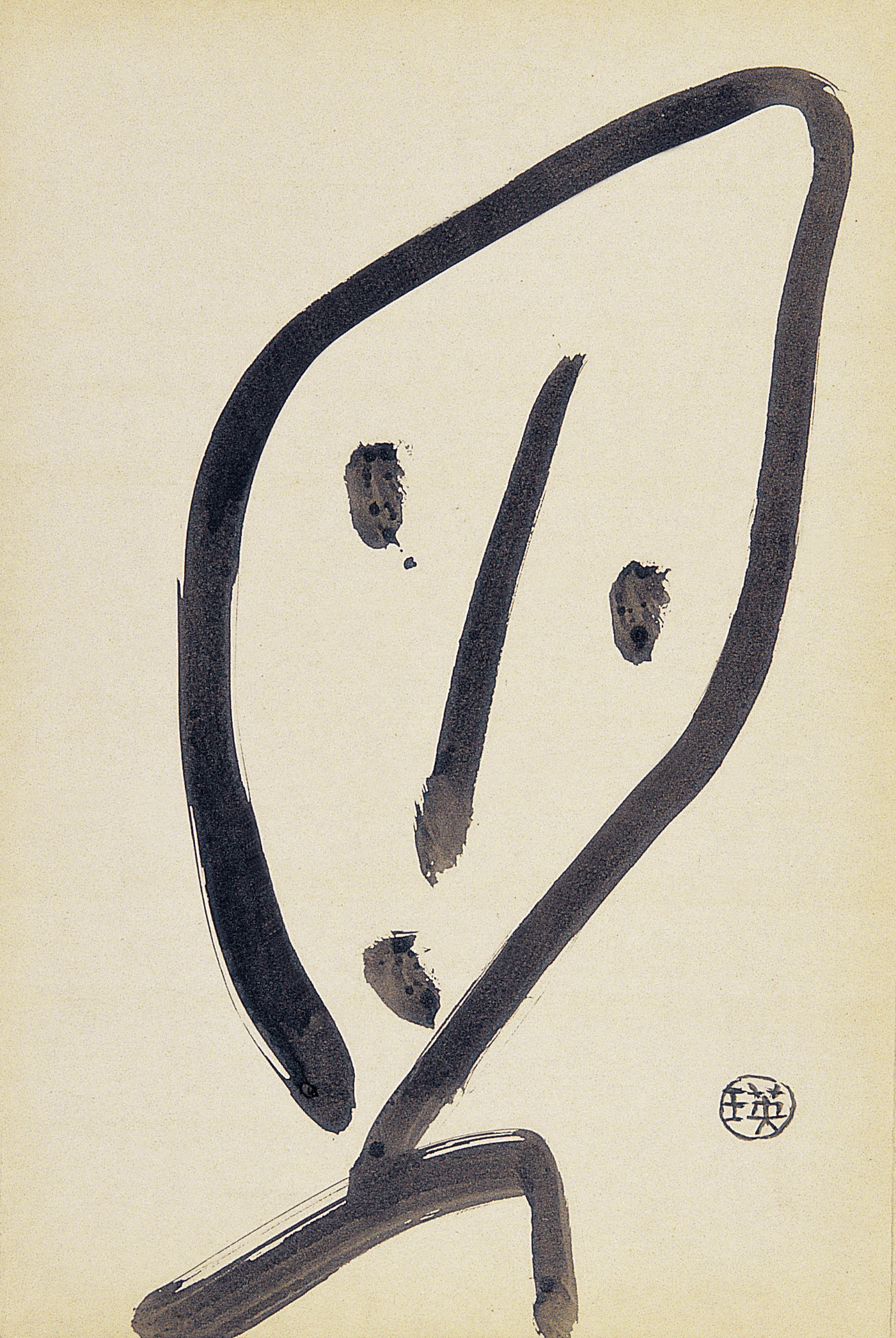 Woosung Kim Chong Yung (又誠 金鍾瑛, 1915~1982), Self-portrait, 1975 (late 1970s), ink on paper, 23x32cm ⓒKim Chong Yung Museum