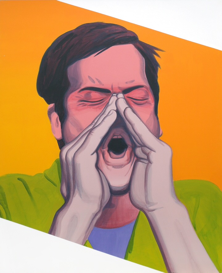 Can You Hear Me?, 2012, Acrylic gouache, gesso on canvas, 162.2x130.3cm