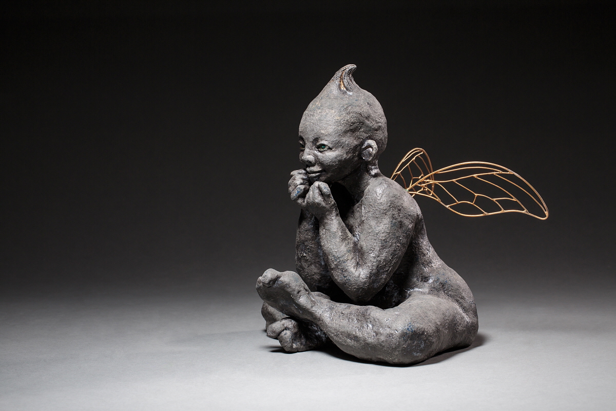 축소_희망 Hope, 2015, 도자, 구리선, Ceramics, copper wire, 23 x 25 x 24(h)cm