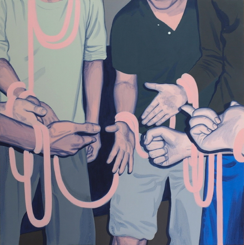LEE Woosung, Rock-Paper-Scissors, 2013, Gouache, on canvas, 130.3x130.3cm