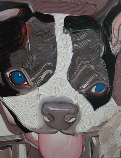 Yin Qi 狗 2002 Oil on canvas 140x114cm