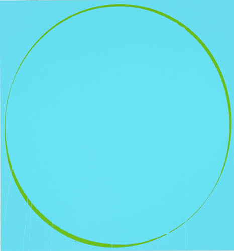 Ian DAVENPORT Ovals; turquoise, green, turquoise