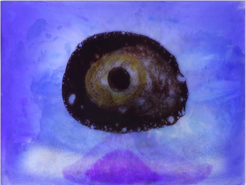 Black Hole, Colored solid epoxy on acrylic, 74 x 97 cm