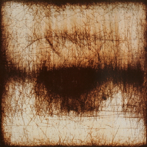 Untitled, 2006-2008, Rust on iron plate, 116X116cm
