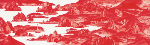 LEE Seahyun Between Red_116 2010 Oil on linen 90x300cm