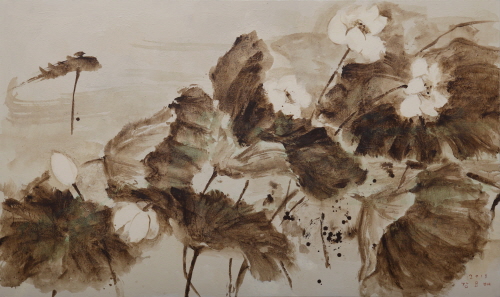 五荷, 2013, Acrylic on canvas, 97x162cm