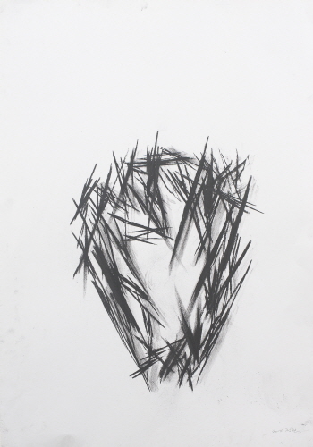 Untitled, 2014, Conte on Paper, 55x79cm