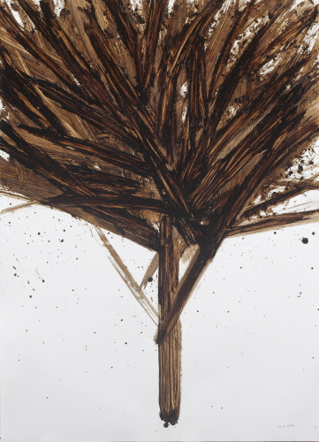 Untitled, 2014, Coal Tar on Paper, 78.5x109.5cm