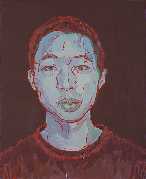正面的肖像 No.3 2014, 布面油画, 128x104cm